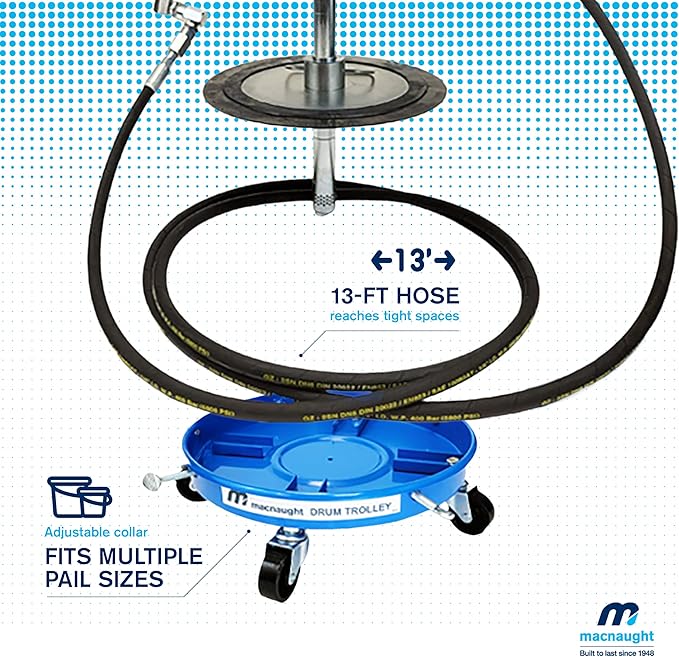 Macnaught Air Operated Grease Pump for 35 lb./5 Gal. Containers - PN