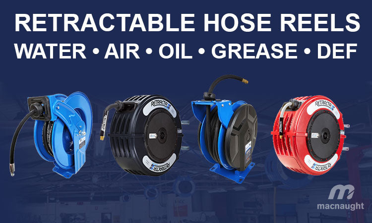 Retractable water, air Hose Reel -Macnaught USA