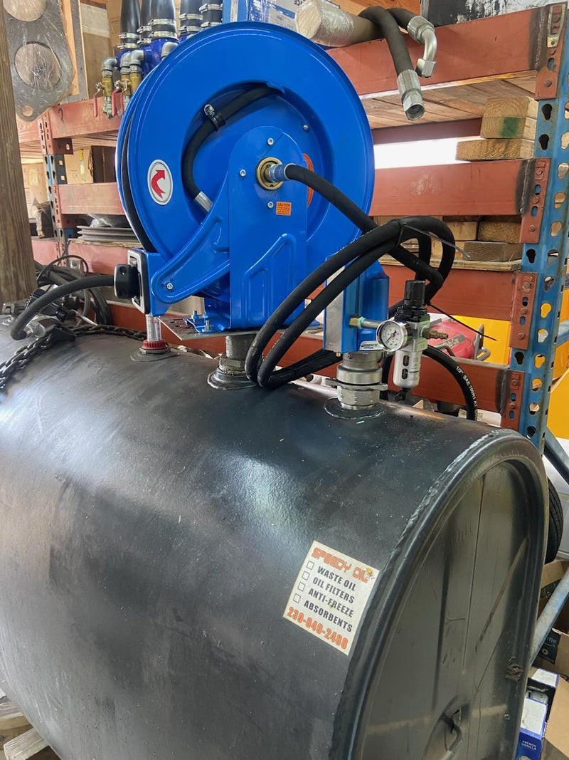 Macnaught M3 Industrial oil Hose Reel with 1/2in. x 50ft hose, 2320 PSI Shop and Truck Mount Duty  PN