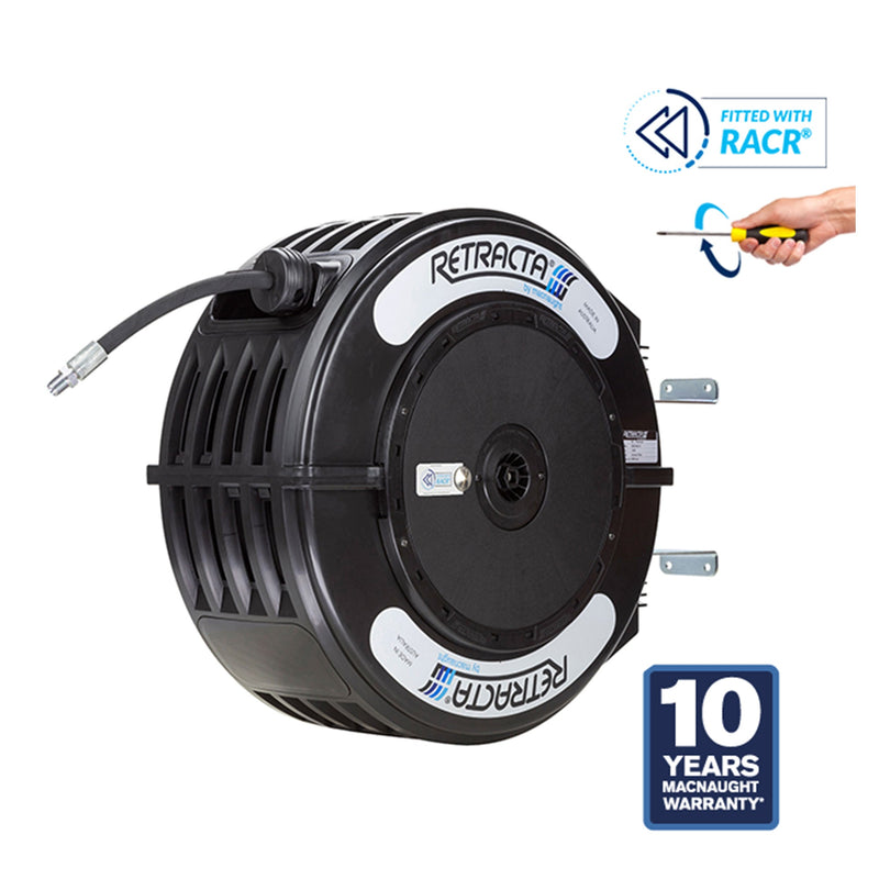 Retractable Hose Reel for Grease with 1/4” x 50 ft Hose