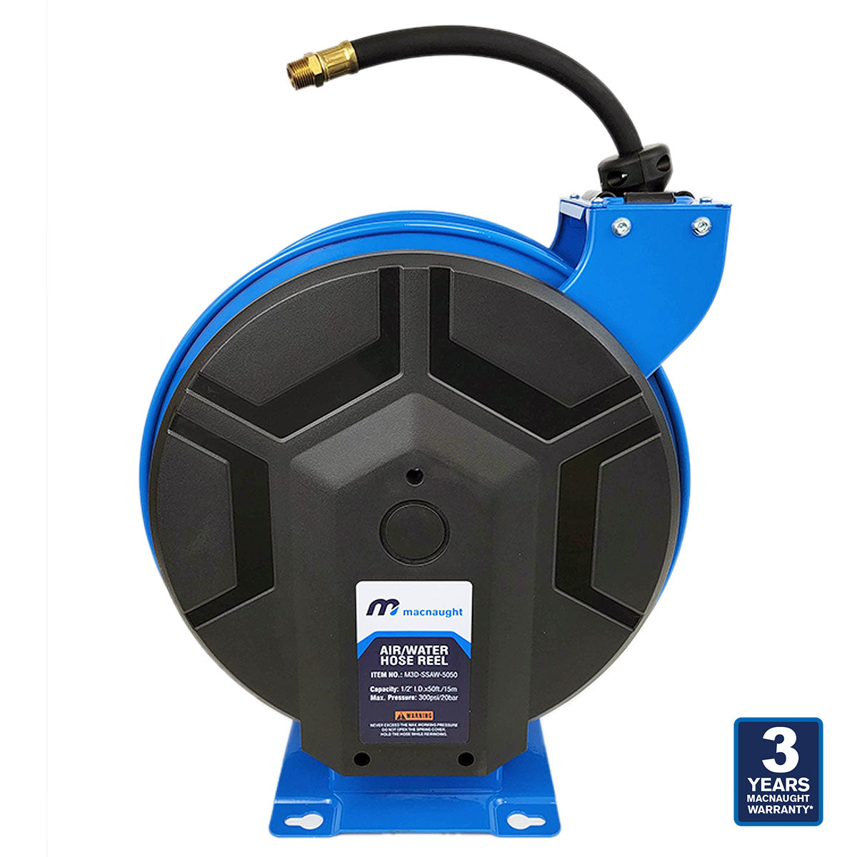 Metal Retractable Slow Return Water & Air Hose Reel